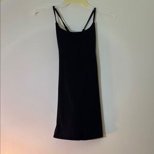 Black athletic dress built in shorts and pockets